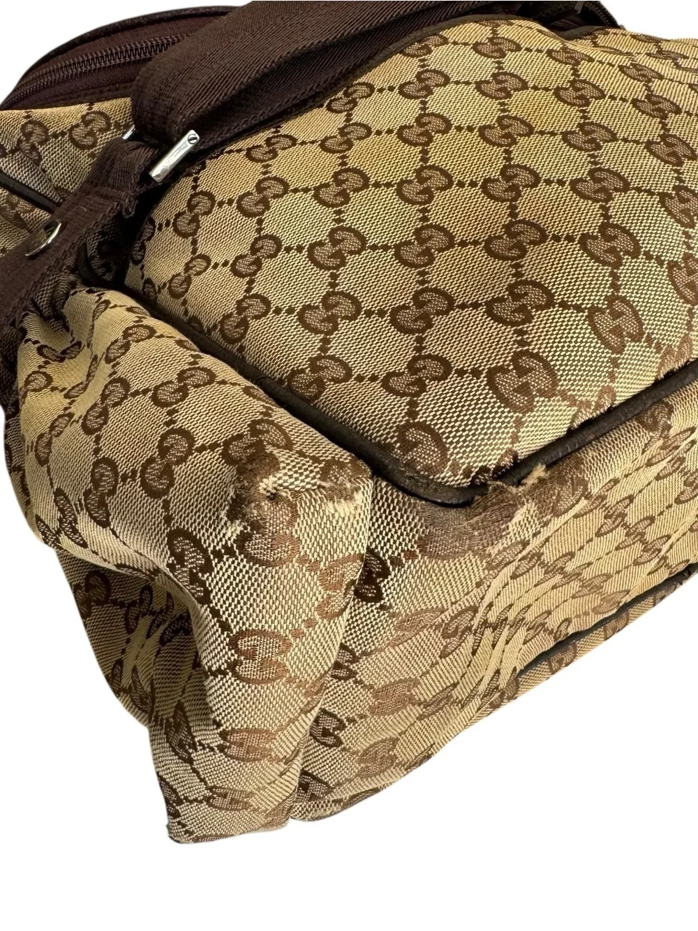 GUCCI GG Canvas Monogram Diaper Baby Bag